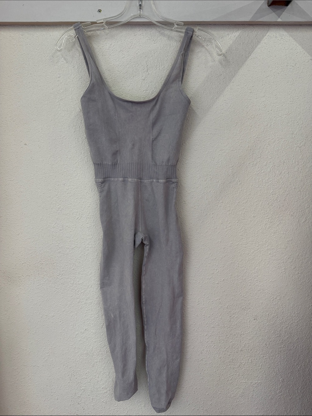 Free People Sleeveless Gray Scoop-Neck Jumpsuit